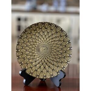 Vietri Peacock Gold Salad Plate – 8.5", Made in Turkey (New Condition)